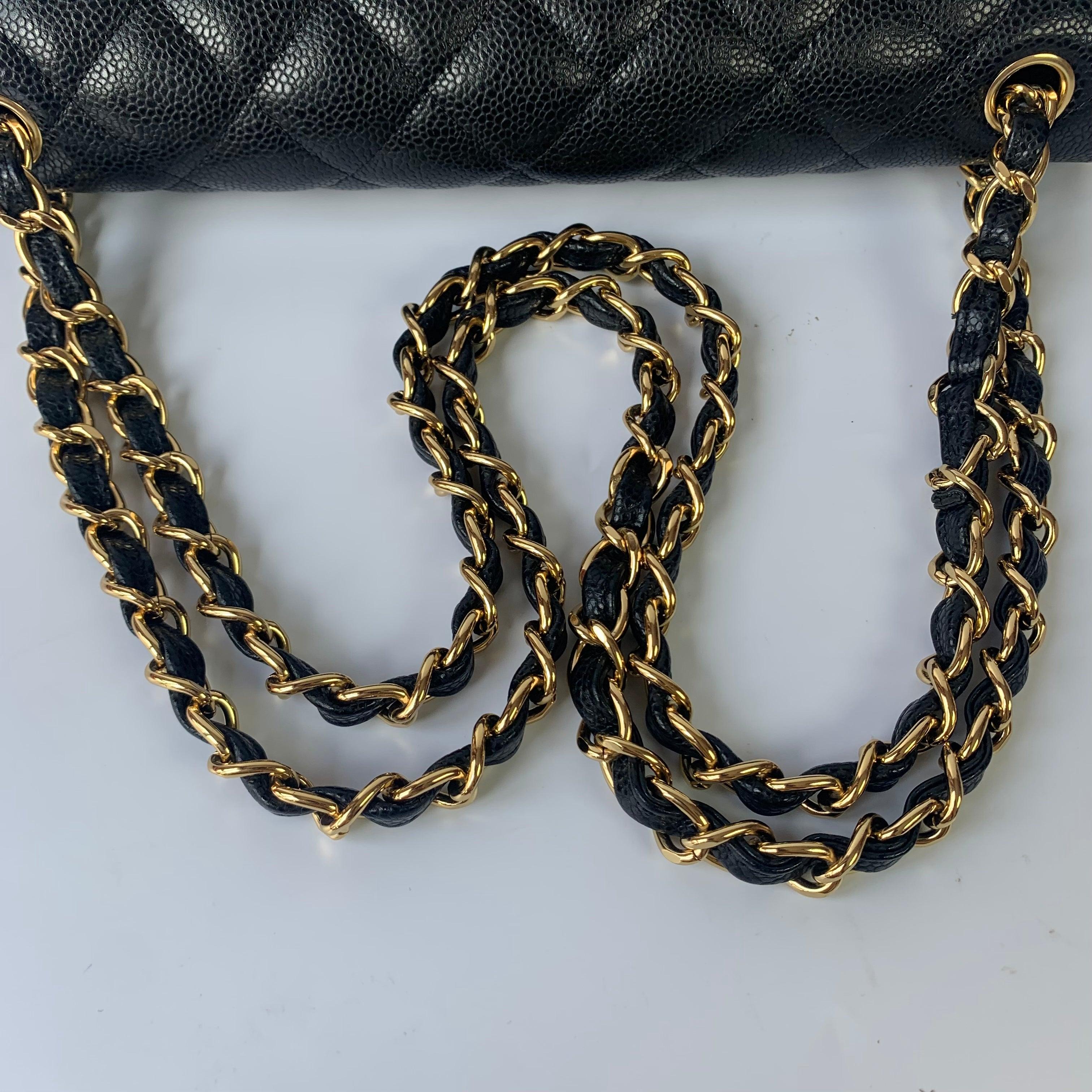 Chanel Classic Flap Jumbo Caviar Leather Double Flap w/ Gold Hardware, 2015-2016 14