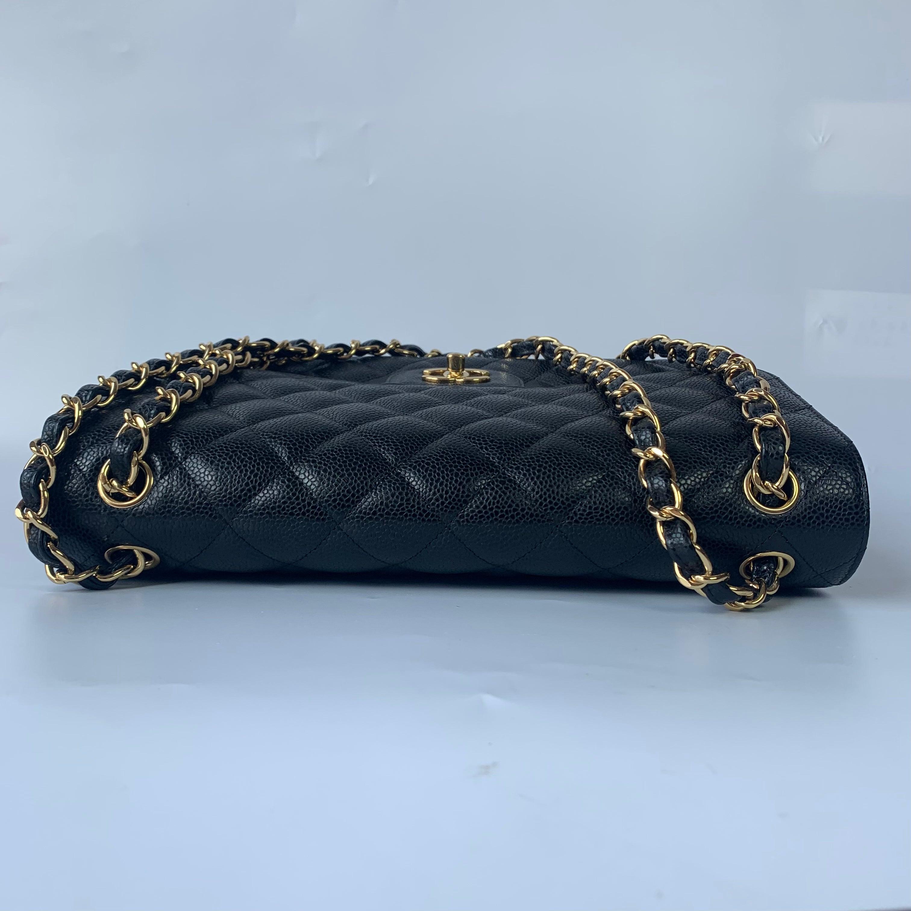 Chanel Classic Flap Jumbo Caviar Leather Double Flap w/ Gold Hardware, 2015-2016 1