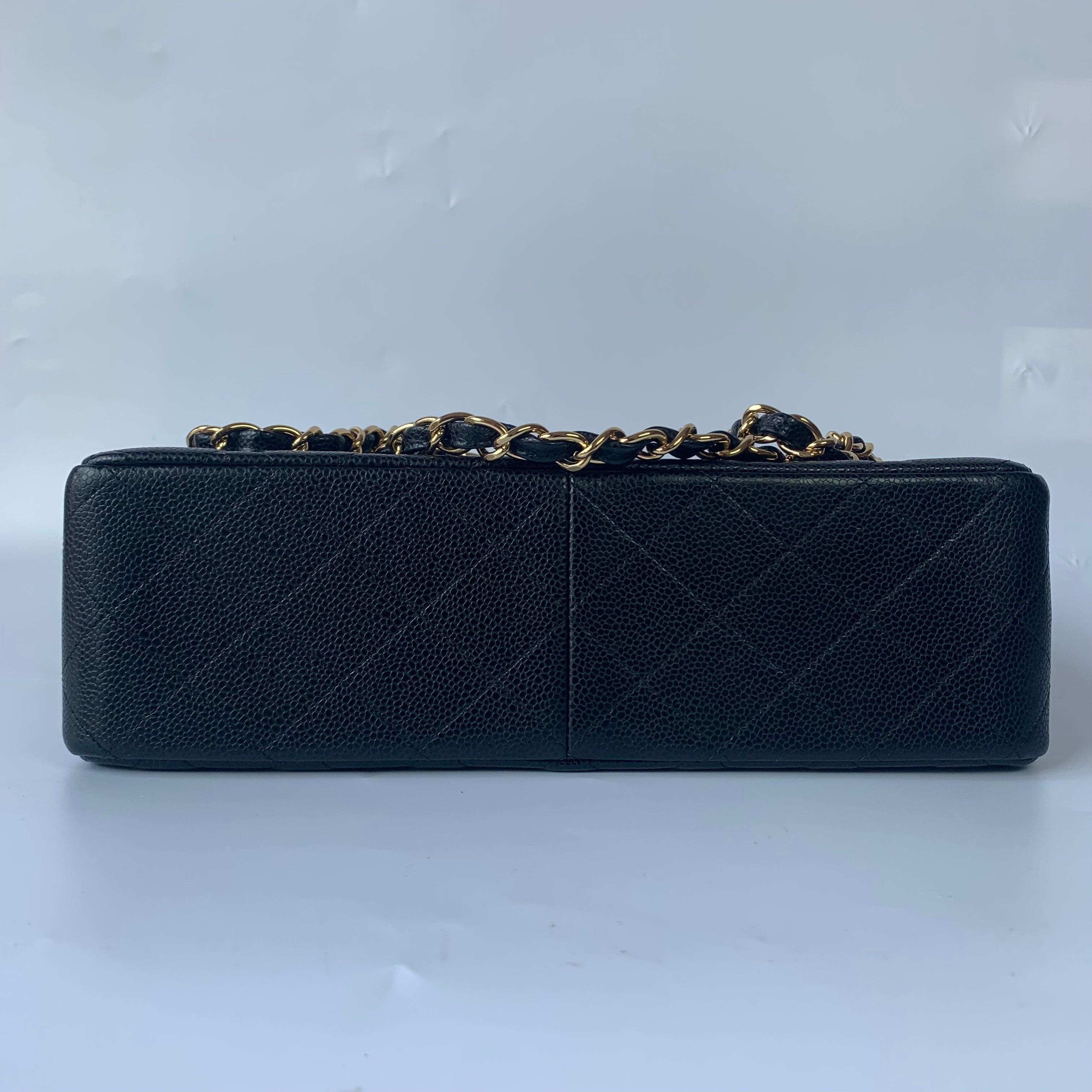 Chanel Classic Flap Jumbo Caviar Leather Double Flap w/ Gold Hardware, 2015-2016 2