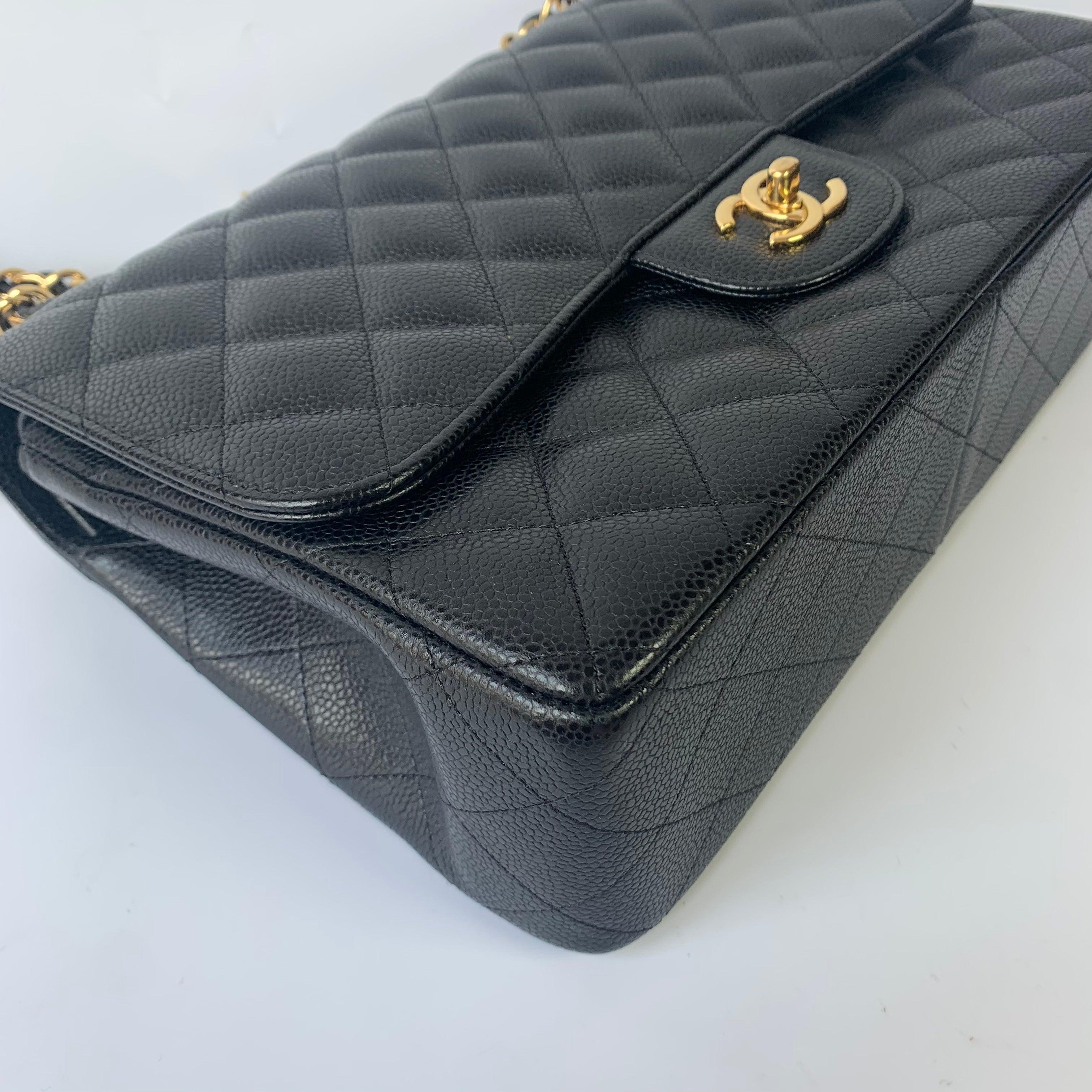 Chanel Classic Flap Jumbo Caviar Leather Double Flap w/ Gold Hardware, 2015-2016 3
