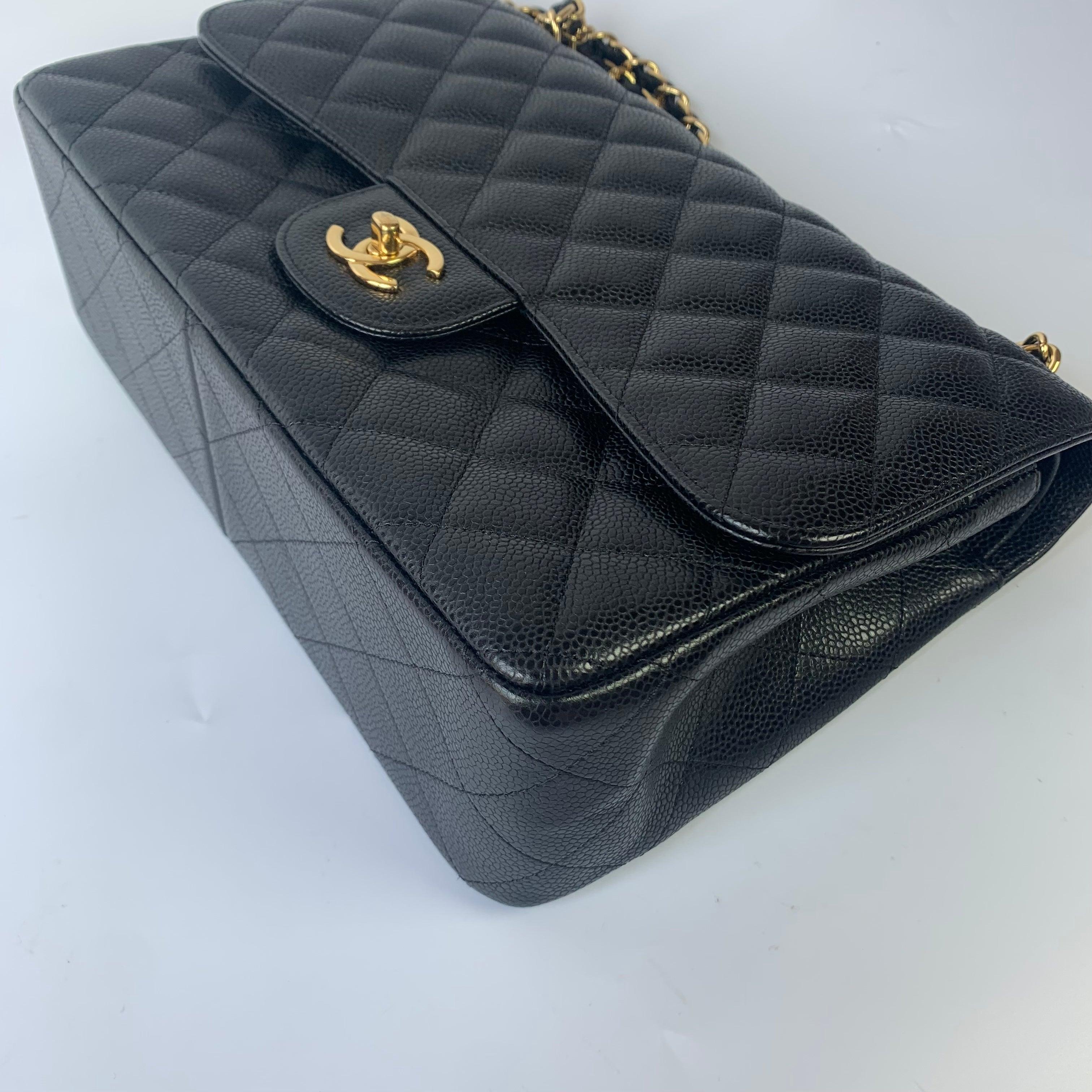 Chanel Classic Flap Jumbo Caviar Leather Double Flap w/ Gold Hardware, 2015-2016 4