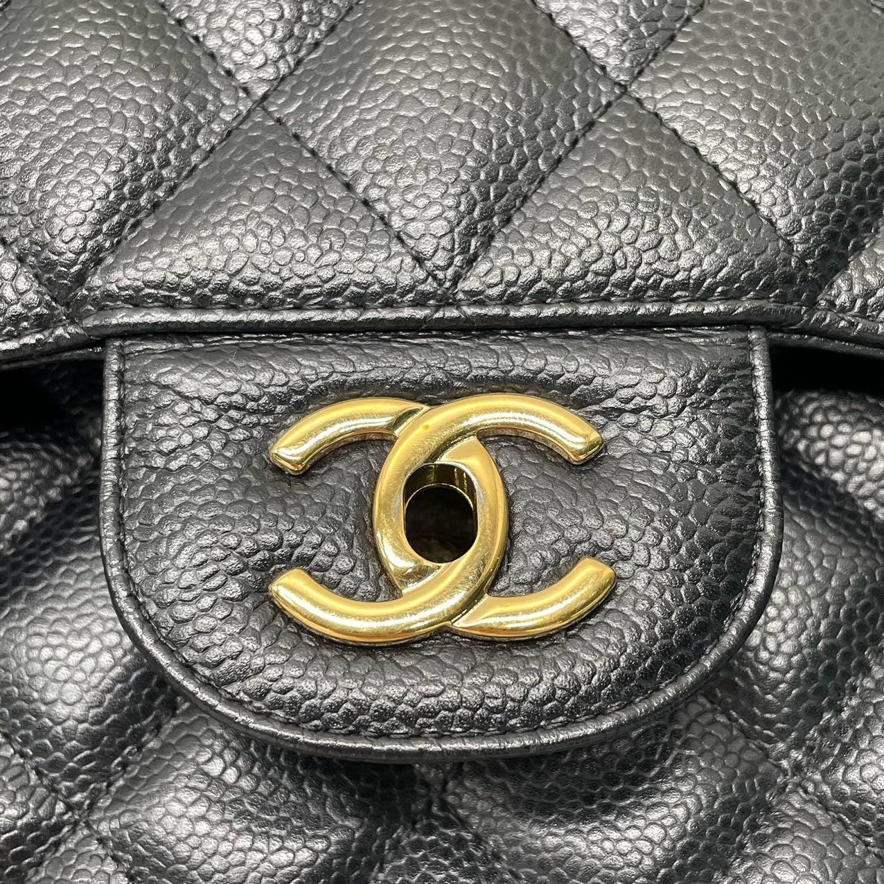 Chanel Classic Flap Jumbo Caviar Leather Double Flap with Gold Hardware, 2012 5