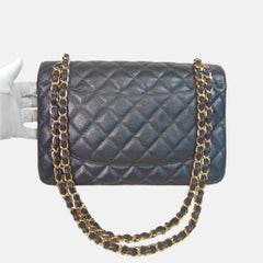 Chanel Classic Flap Jumbo Caviar Leather Double Flap with Gold Hardware, 2012