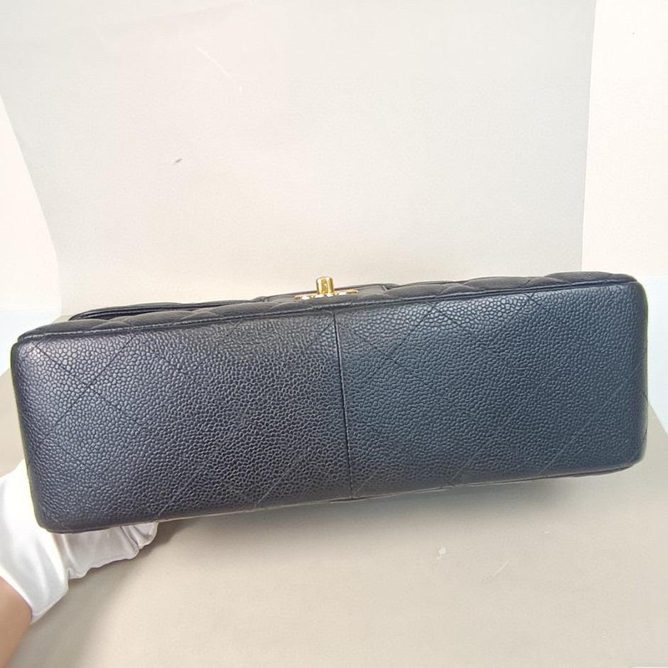 Chanel Classic Flap Jumbo Caviar Leather Double Flap with Gold Hardware, 2012 1