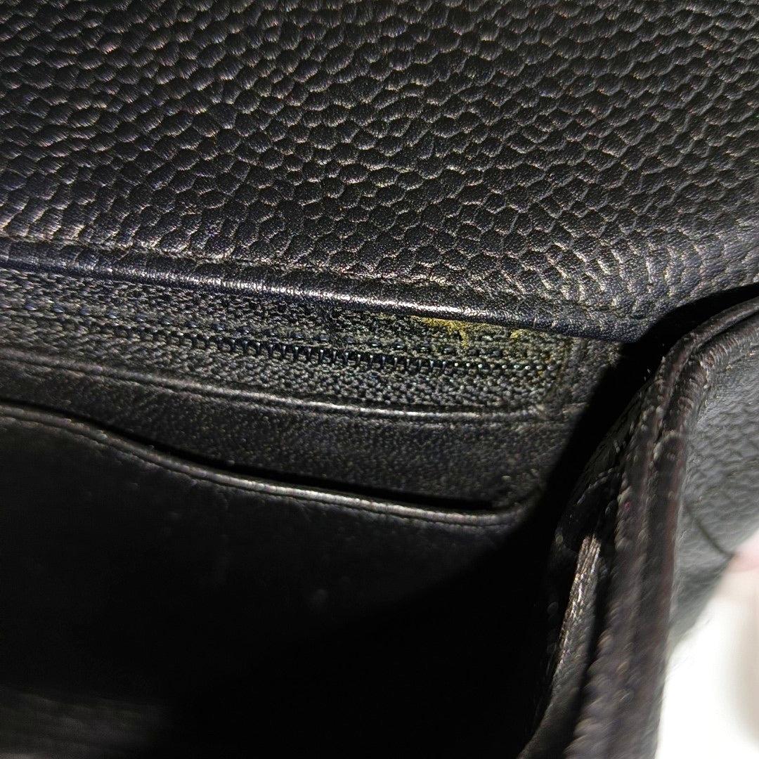 Chanel Classic Leather Jumbo Caviar Leather Single Flap 24k Gold Hardware 2008-09 en vente 11