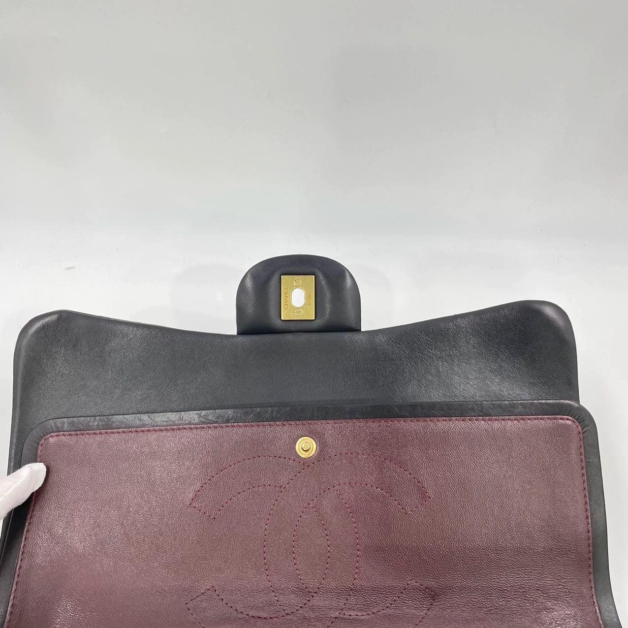 Chanel Classic Flap Jumbo Lambskin Leather Double Flap Gold Hardware, 2011-2012 5