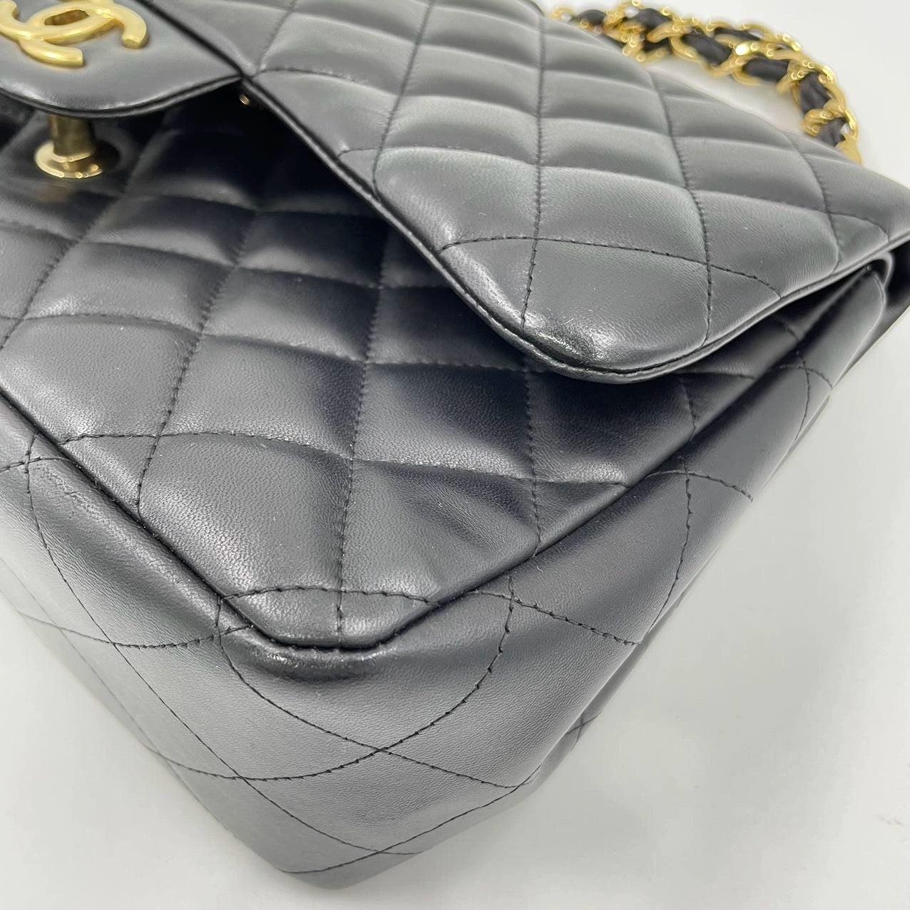 Chanel Classic Flap Jumbo Lambskin Leather Double Flap Gold Hardware, 2011-2012 12
