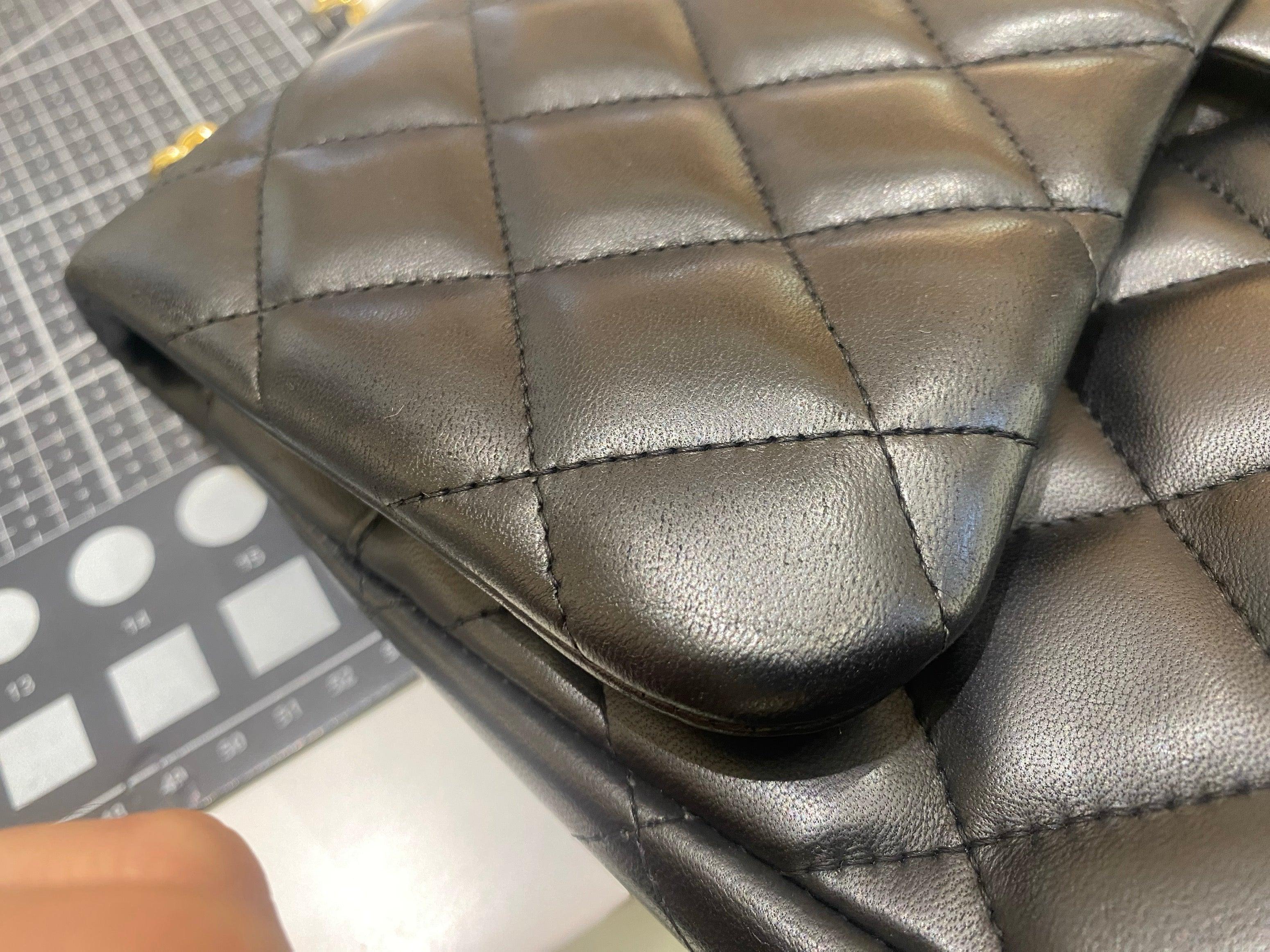 Chanel Classic Flap Jumbo Lambskin Leather Double Flap Gold Hardware, 2011-2012 14