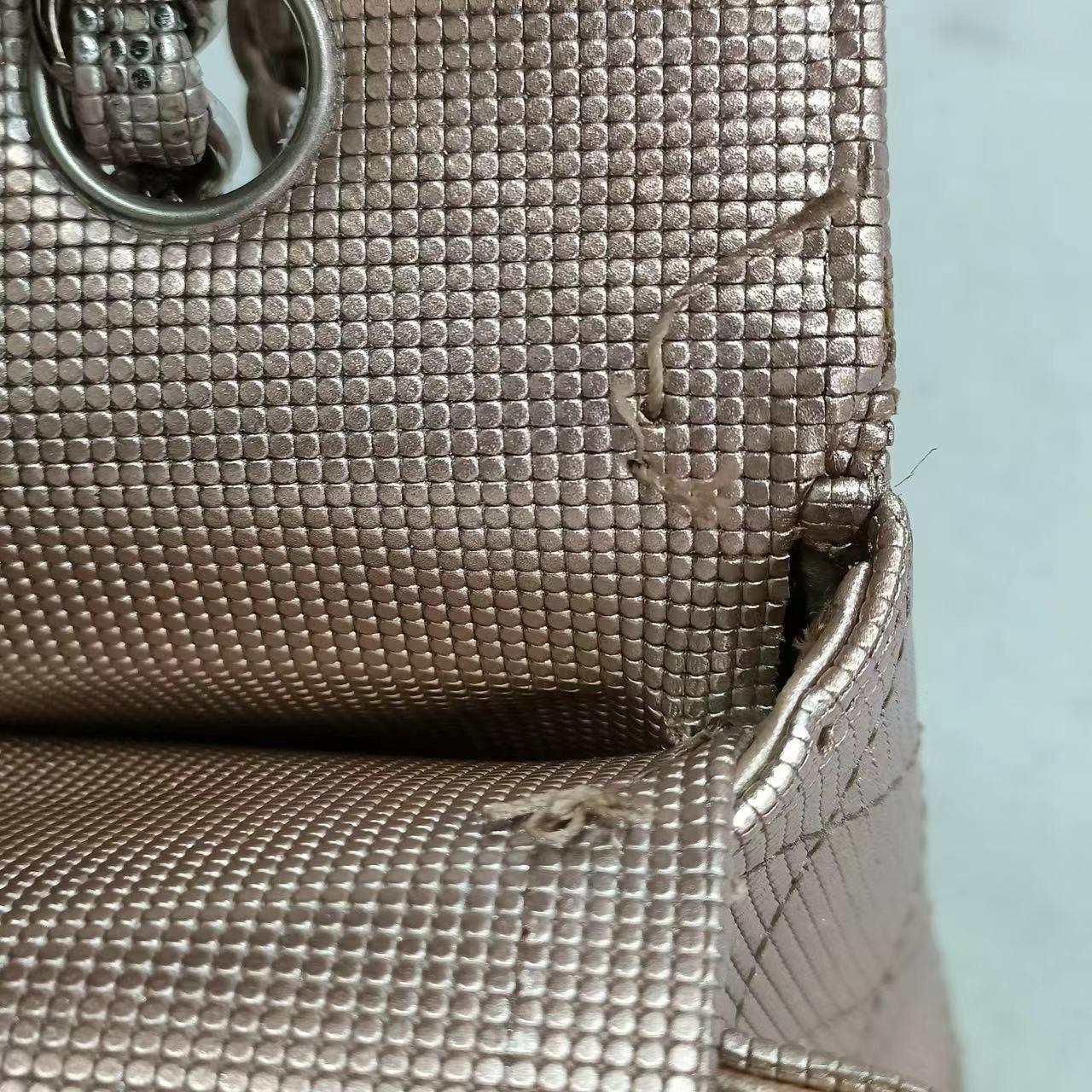 Chanel Classic Flap Medium 2016 Pink Metallic Pixel Effect Calfskin Leather 11