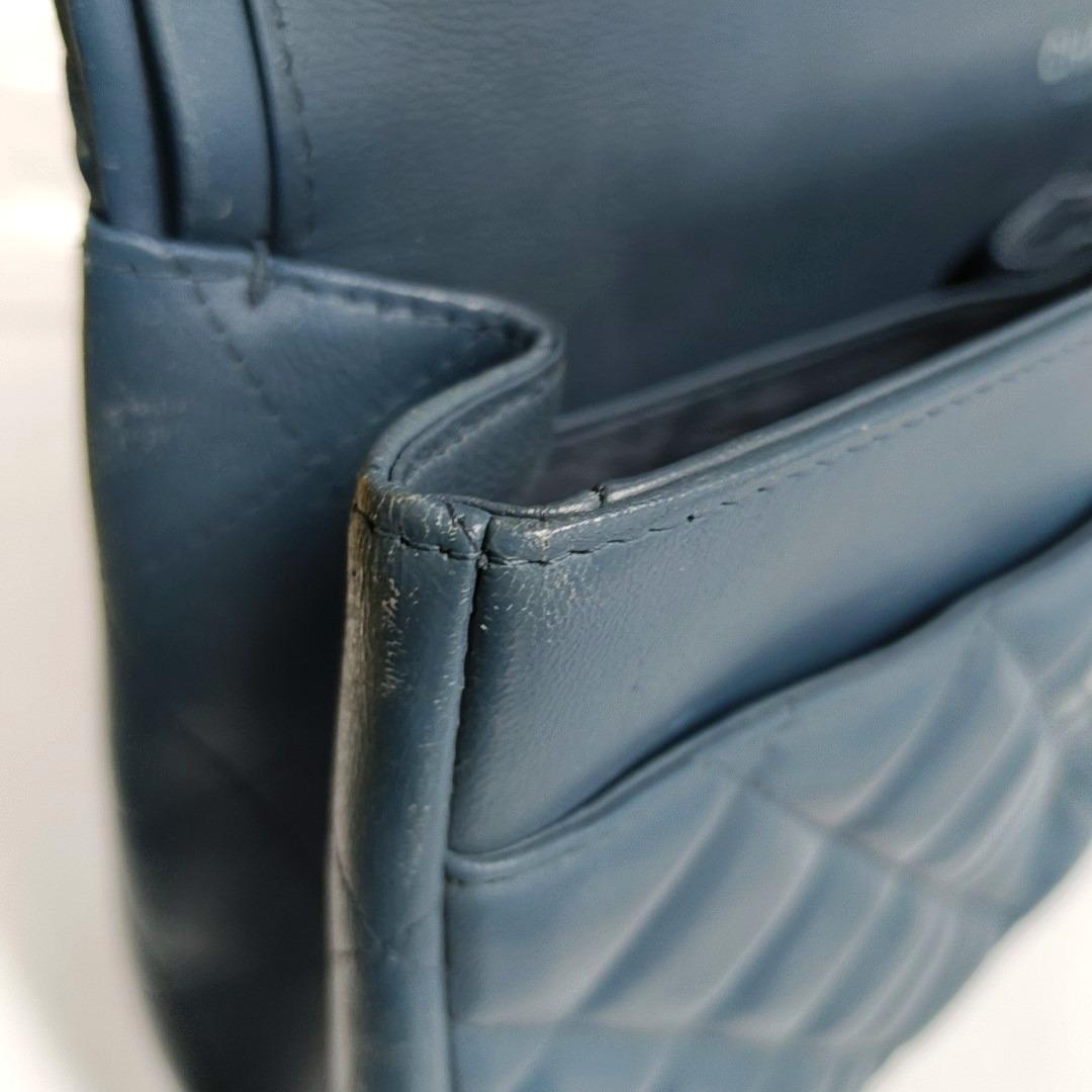 Chanel Classic Flap Jumbo Large Blue Lambskin Leather, 2012-2013 7