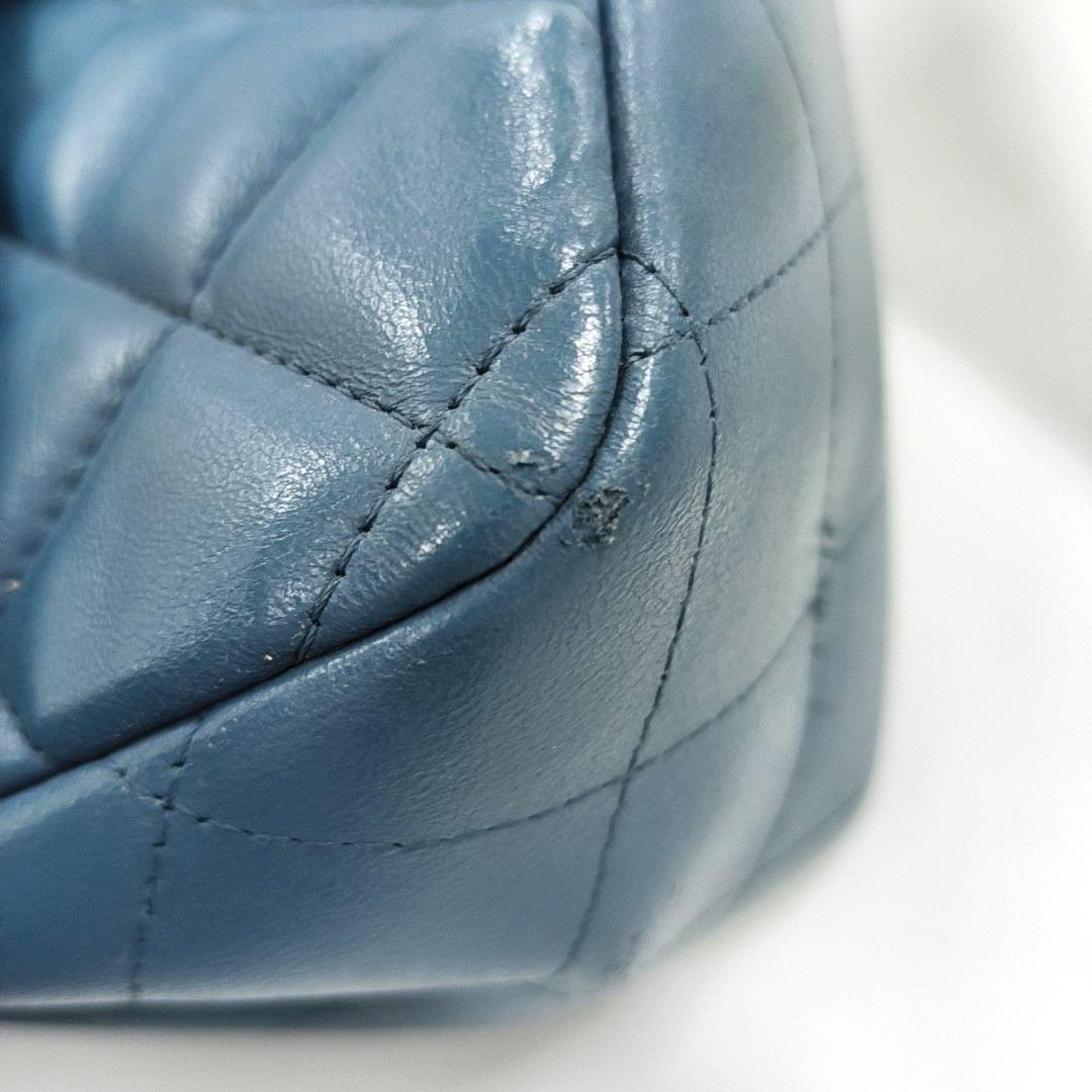 Chanel Classic Flap Jumbo Large Blue Lambskin Leather, 2012-2013 3