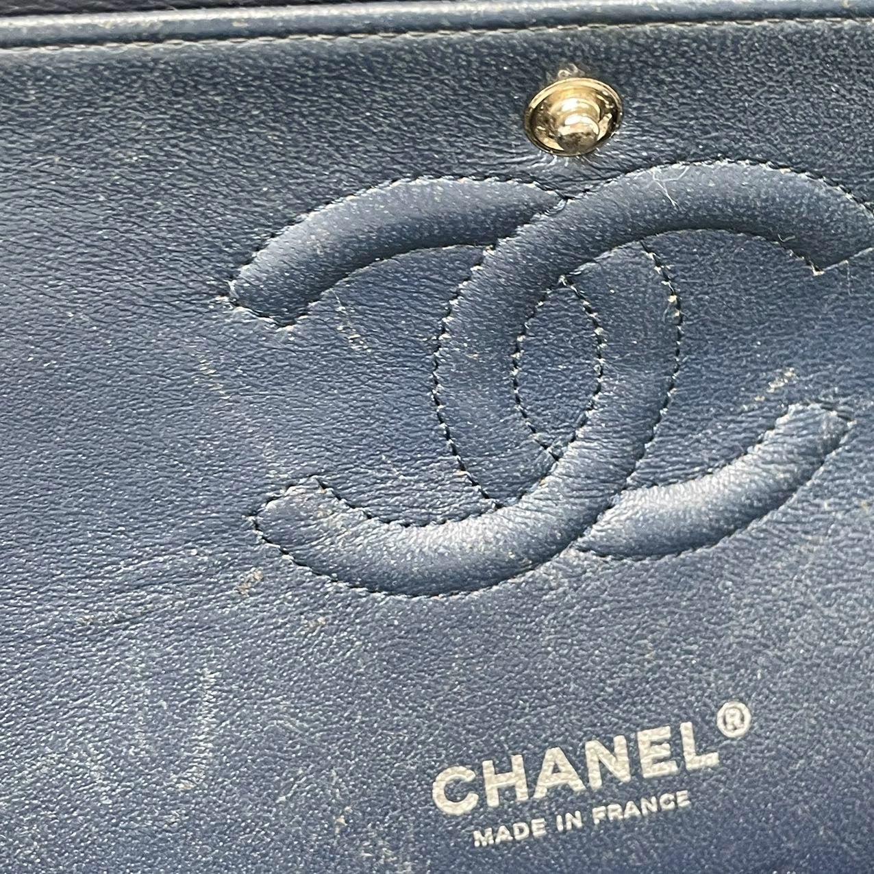 Chanel Classic Flap Medium Grünes Lackleder Silberne Hardware, 2014-2015 im Angebot 8
