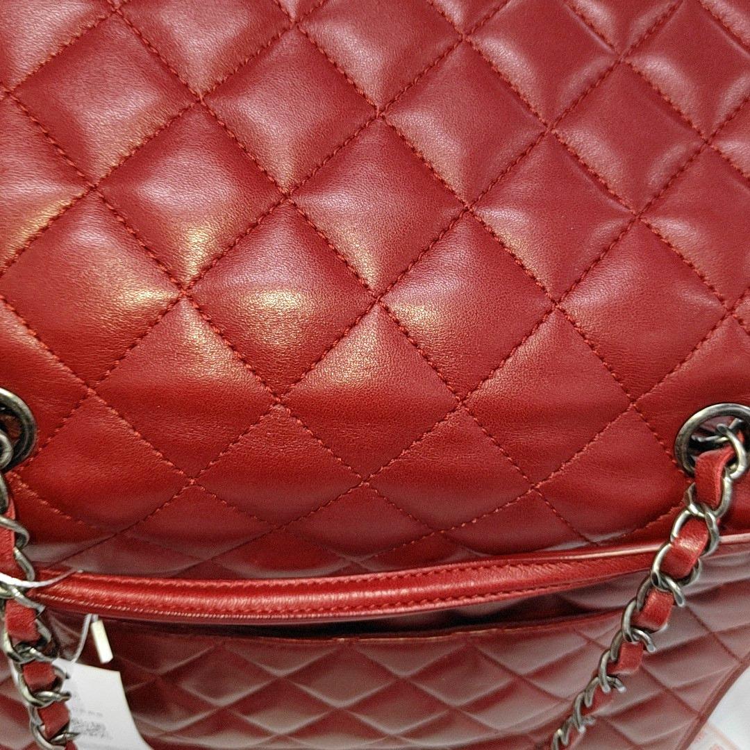 Chanel Classic Flap Jumbo Large Red Calfskin Leather, 2013-2014 7