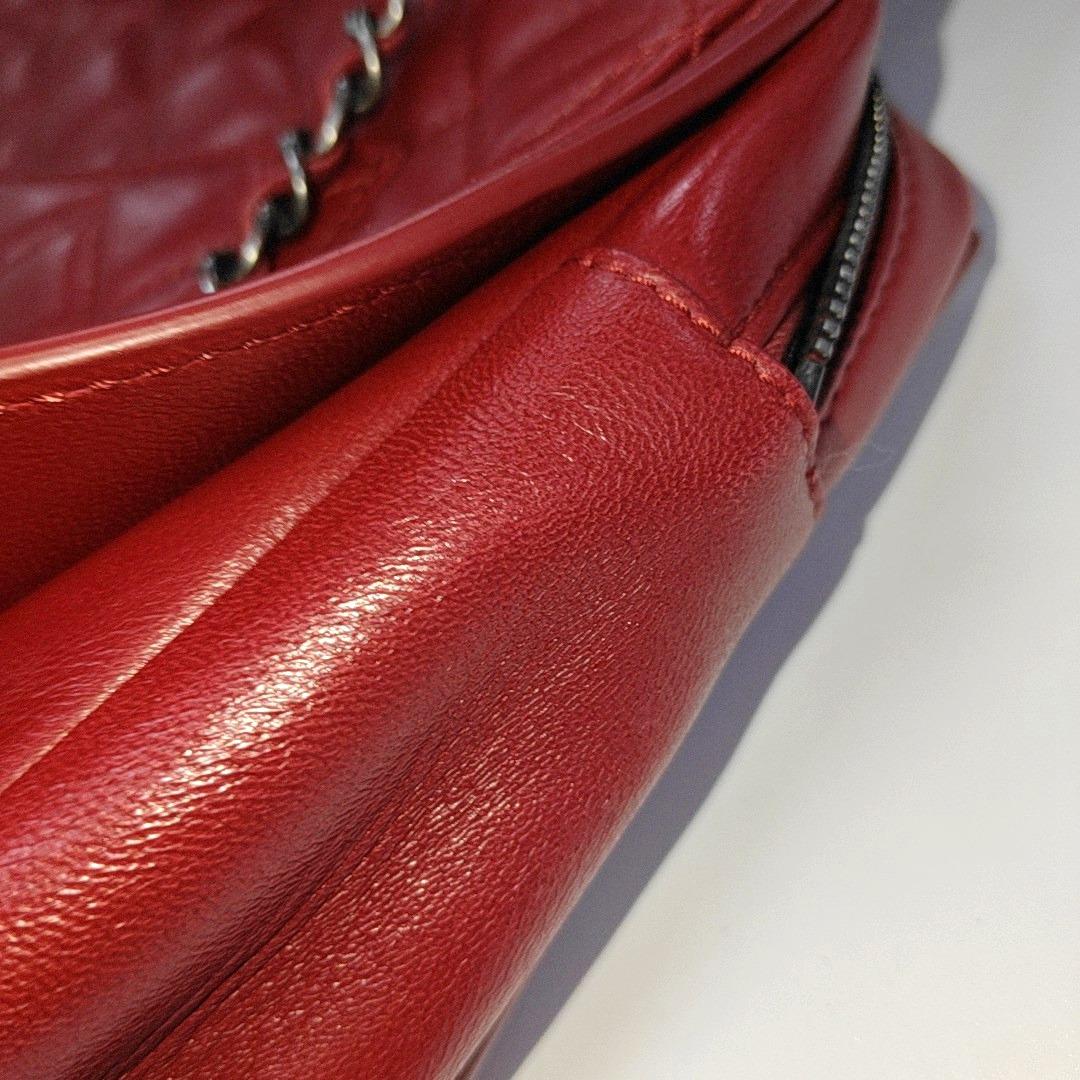 Chanel Classic Flap Jumbo Large Red Calfskin Leather, 2013-2014 11