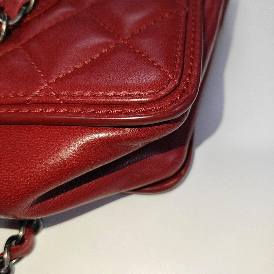 Chanel Classic Flap Jumbo Large Red Calfskin Leather, 2013-2014 13