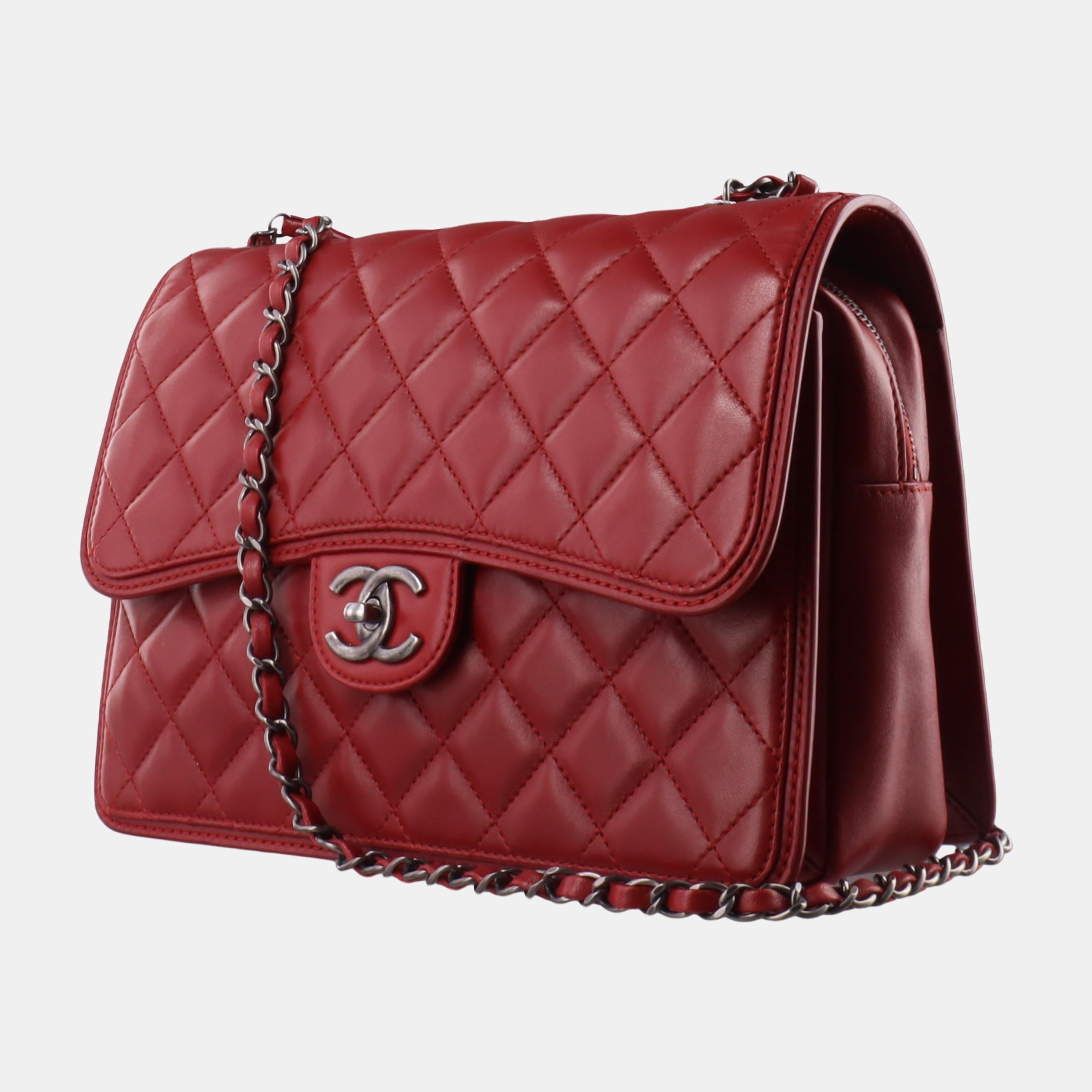 Chanel Classic Flap Jumbo Large Red Calfskin Leather, 2013-2014 1