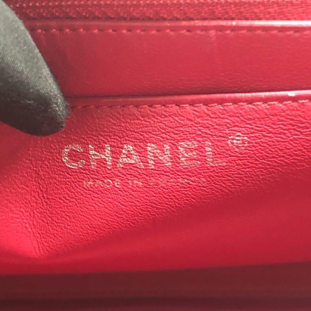 Chanel Classic Flap Jumbo Rotes Kaviar Leder Einzelklappe Silberne Hardware im Angebot 11