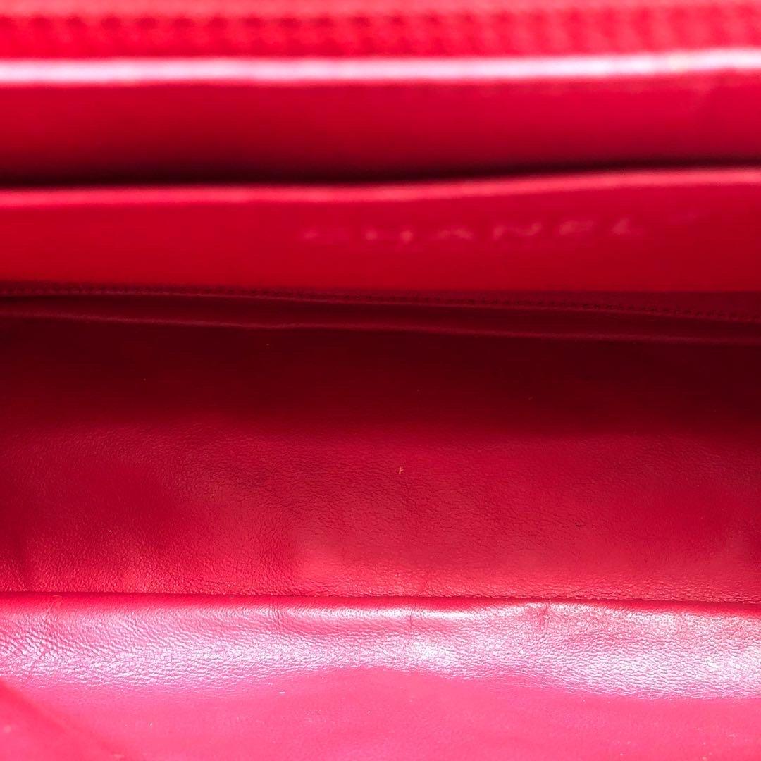 Chanel Classic Flap Jumbo Rotes Kaviar Leder Einzelklappe Silberne Hardware im Angebot 2