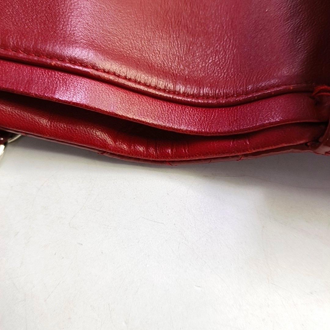 Chanel Classic Flap Jumbo Rotes Lackleder Doppelklappe Silberne Hardware im Angebot 7