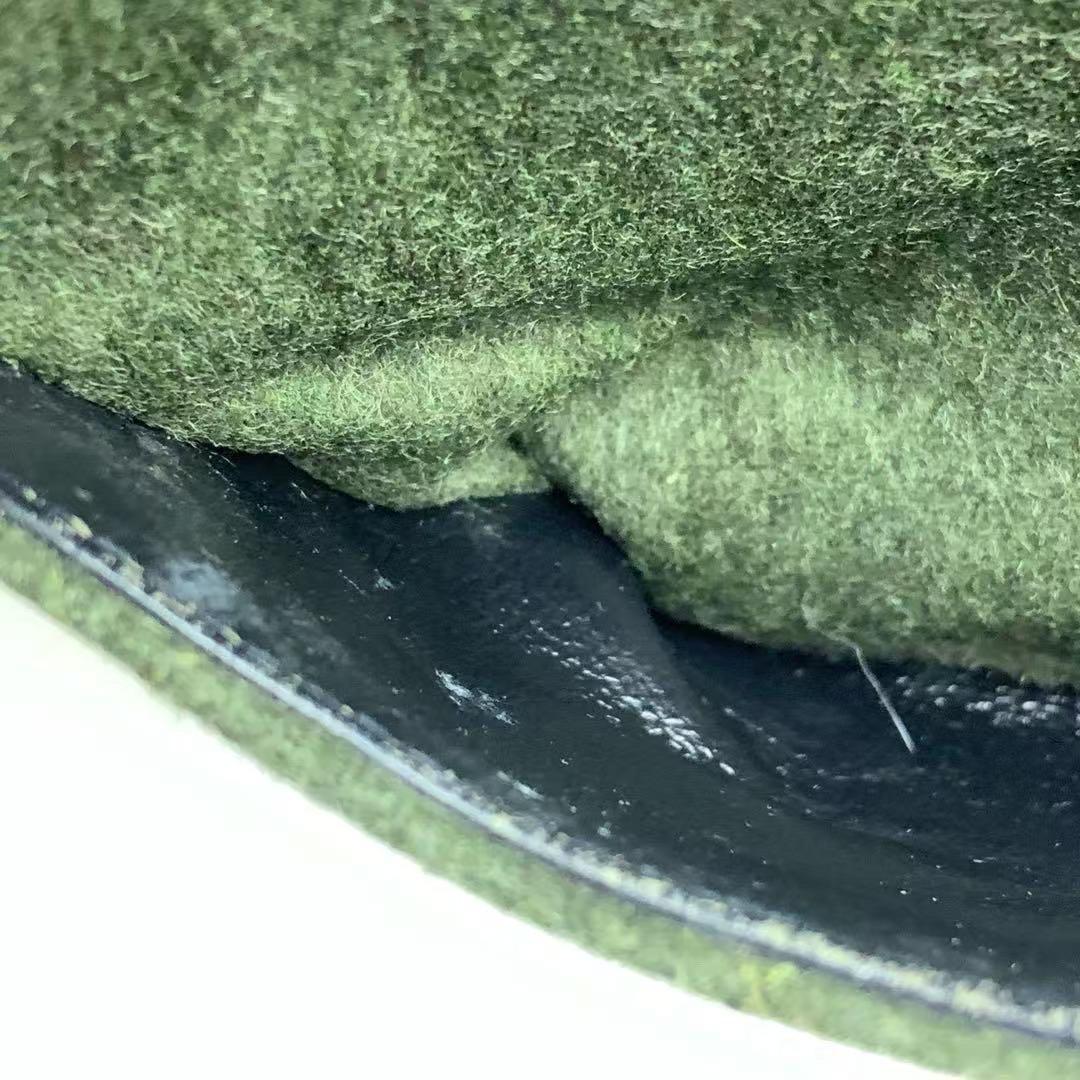 Chanel Classic Flap Khaki Green Wool Vintage Double Flap Bag 24k Gold Hardware en vente 10