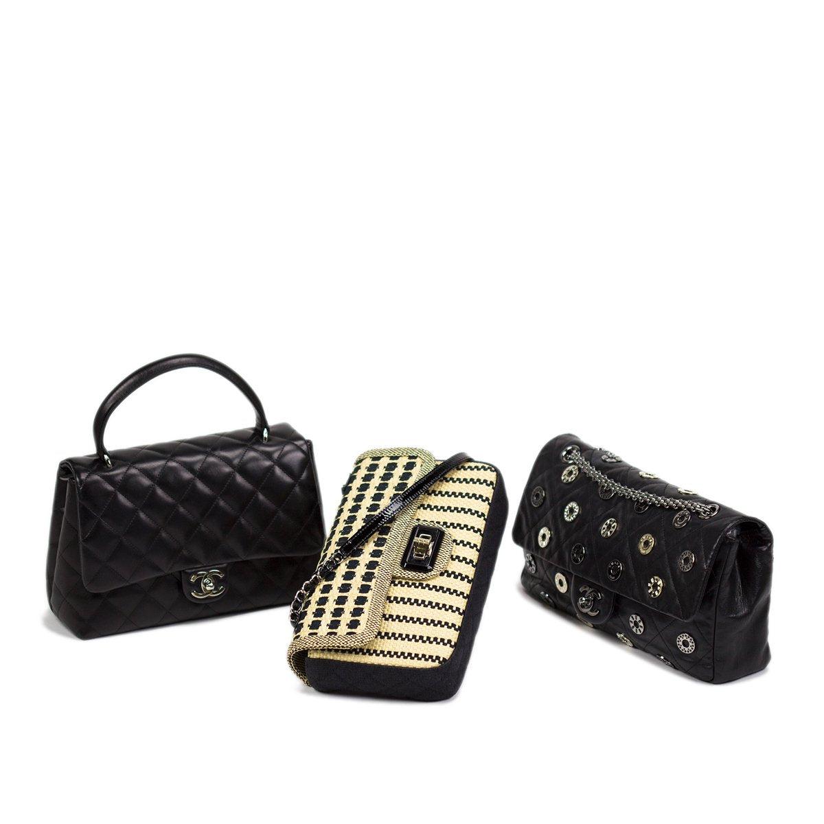 Chanel 2012 Classic Flap Limited Edition Beige & Black Raffia Straw Canvas Bag en vente 8