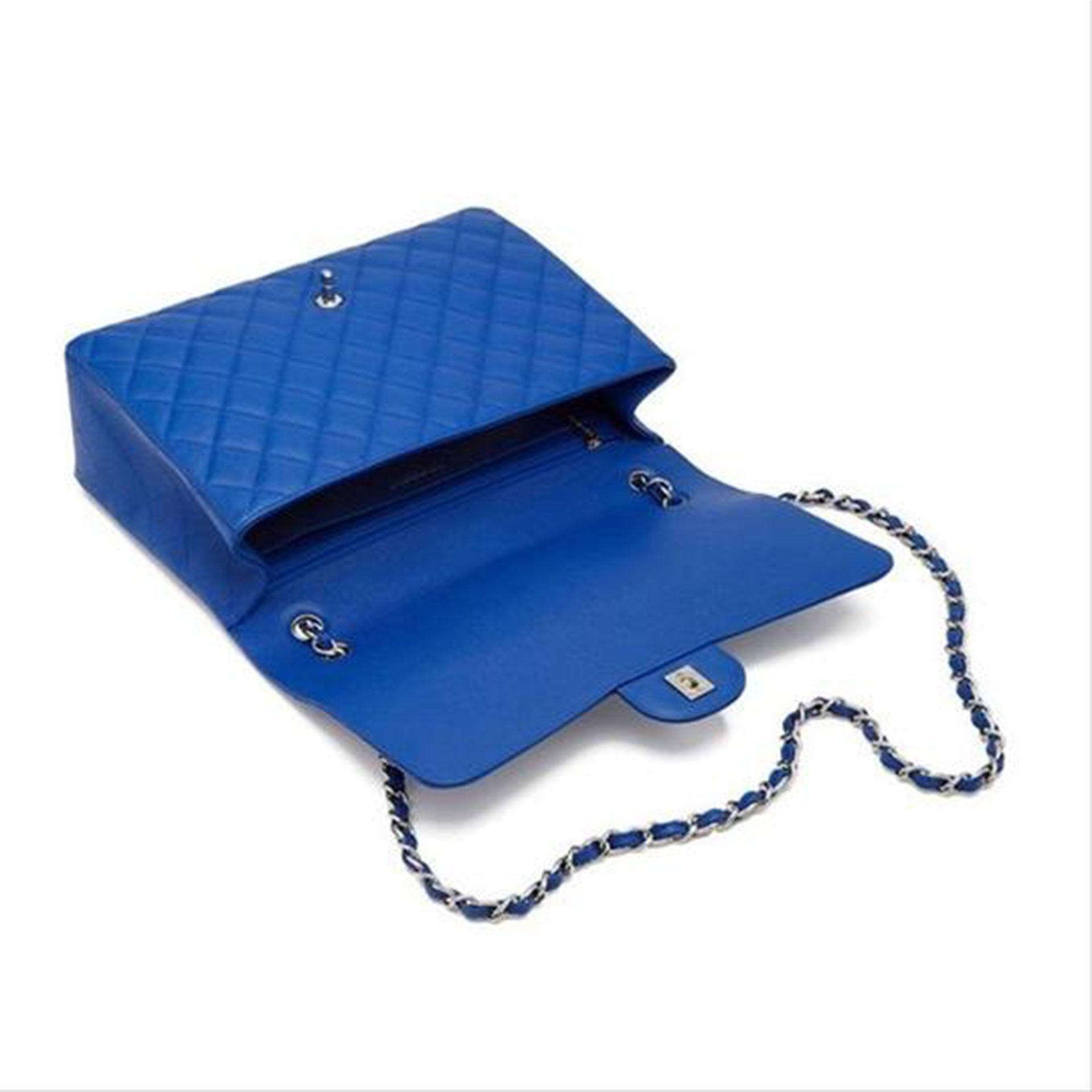 blue chanel bag