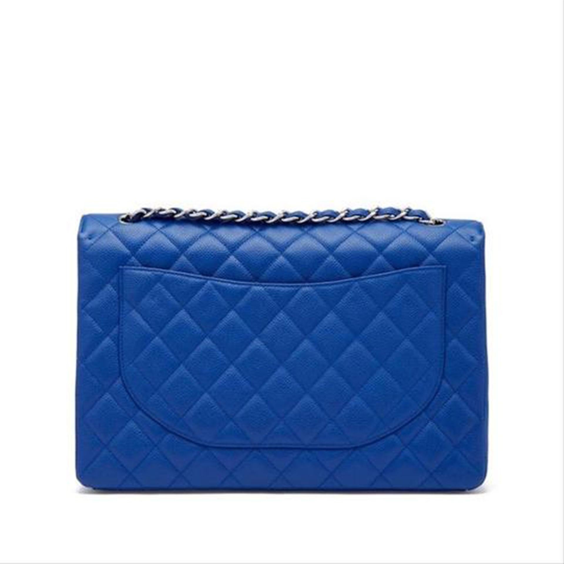 blue chanel bag