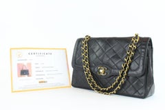 Chanel Classic Flap Limited Two-tone  Lambskin Medium 1cz0116 Black Shoulder Bag