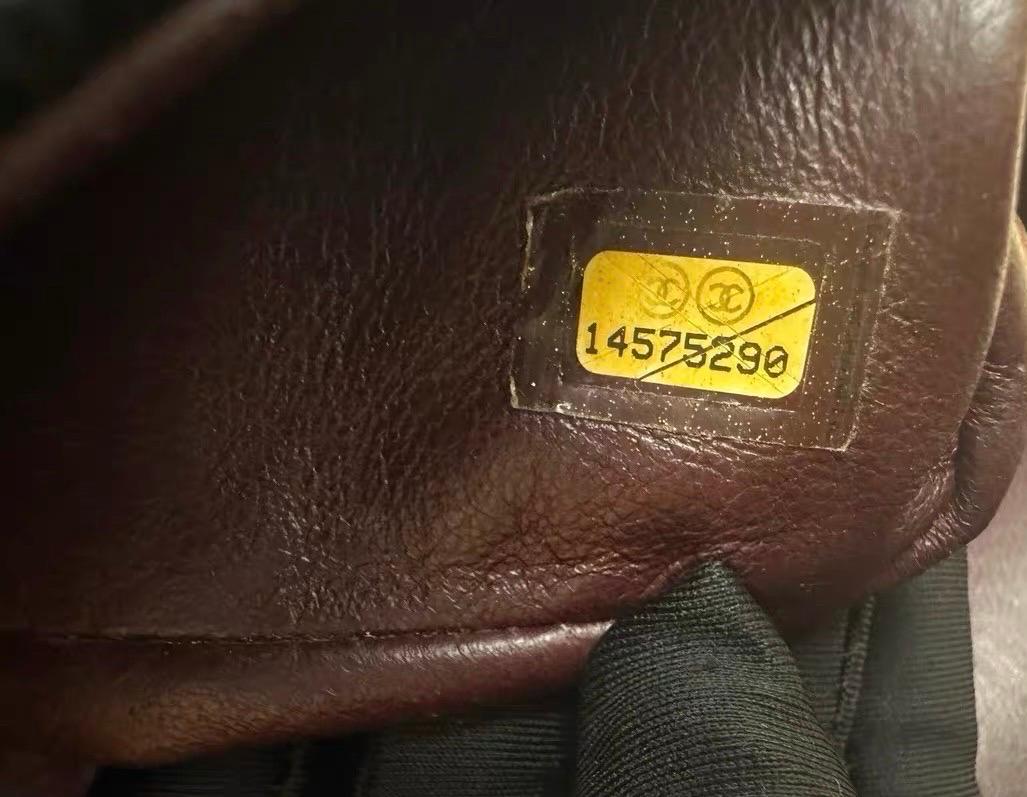 Chanel Classic Flap Maxi Black Caviar Leather Double Flap Sliver Hardware en vente 7