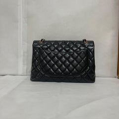 Chanel Classic Flap Maxi Black Caviar Leather Single Flap with Gold Hardware