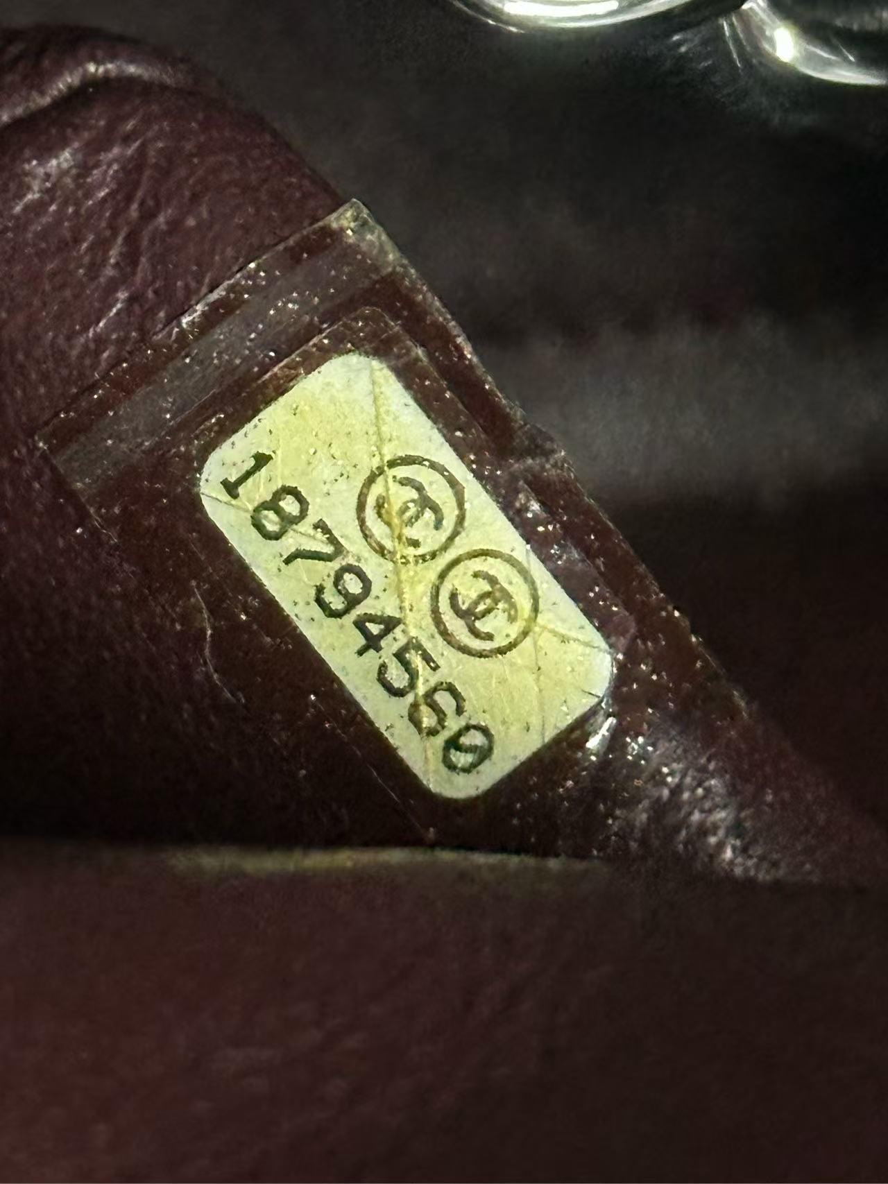 Chanel Classic Leather Double Flap Silver Hardware 2013 en vente 9