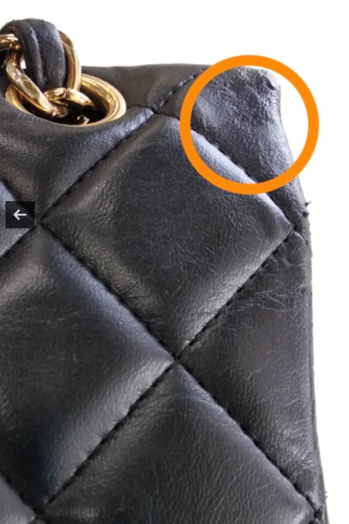 Chanel Classic Flap Maxi Black Lambskin Leather Double Flap with Gold-tone Hardw For Sale 6