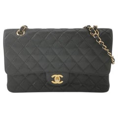 Chanel Classic Flap Medium 2014 Black Caviar Leather Gold Hardware