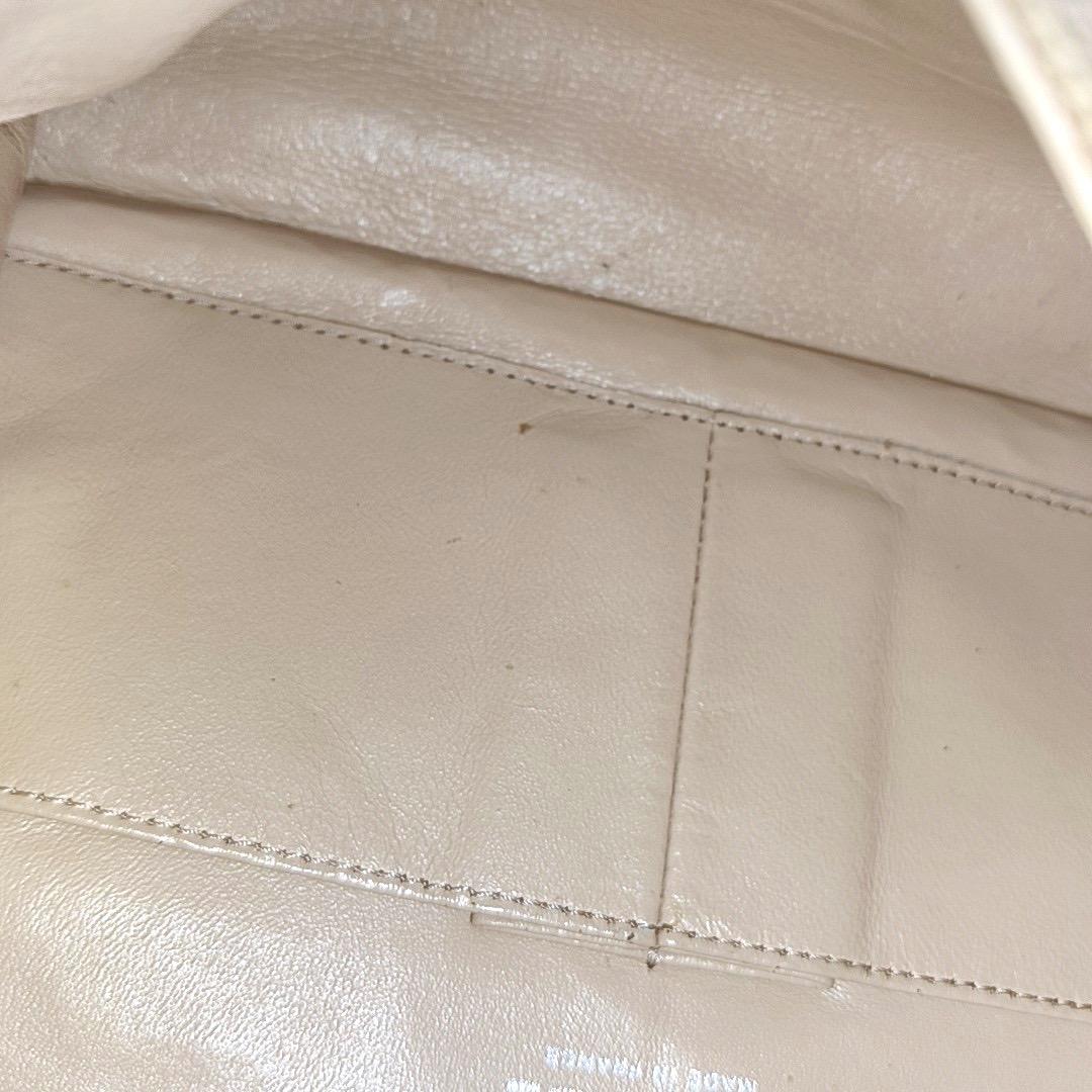Chanel Classic Flap Medium Beige Canvas Leather Silver Hardware 2006-2008 For Sale 13