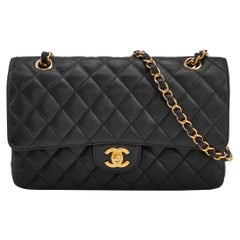 Chanel Classic Flap Medium Black Caviar Leather Gold Hardware, 2014