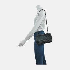 Chanel Classic Flap Medium Black Caviar Leather Silver Hardware