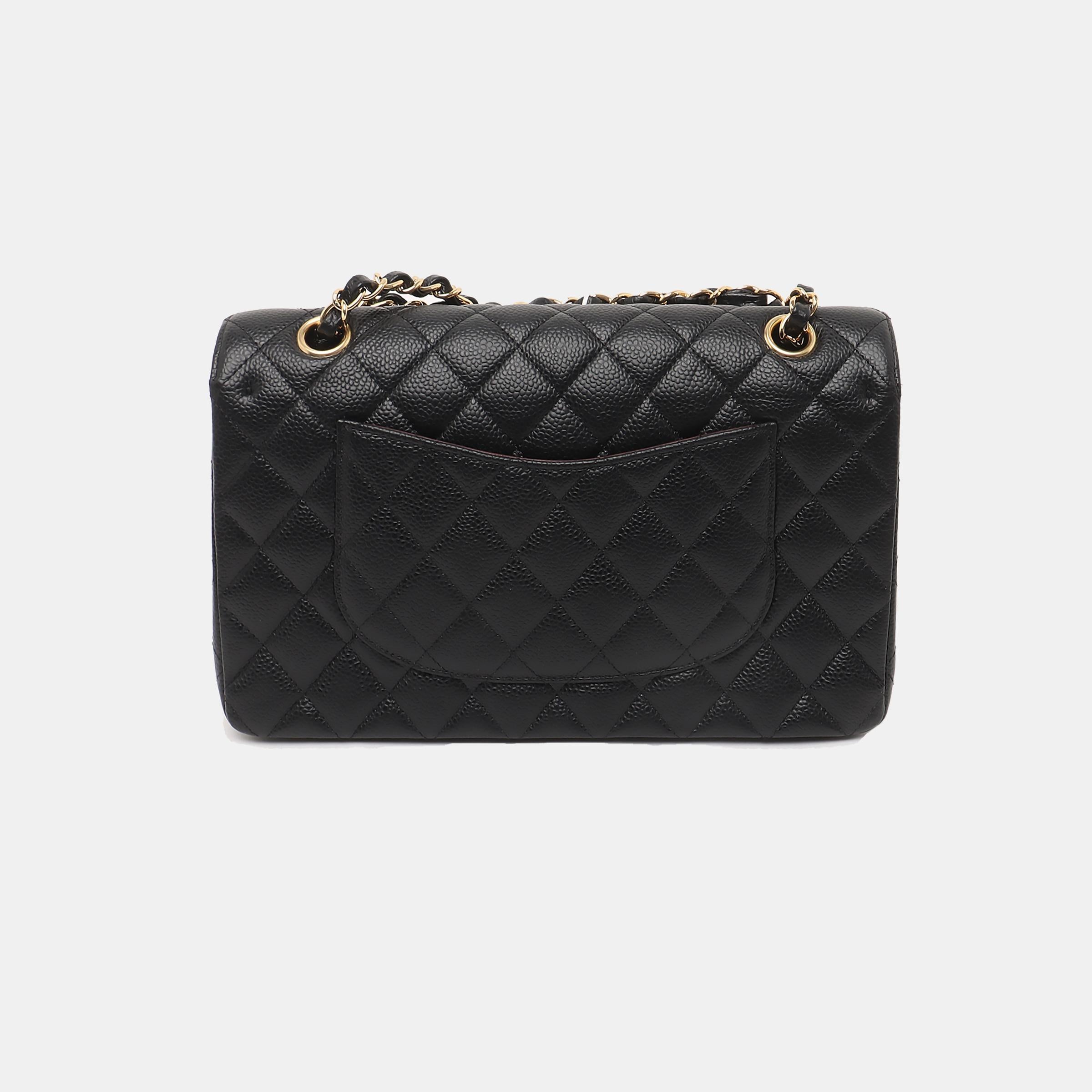 Chanel Classic Flap Medium Black Caviar Leather with Gold-tone Hardware, 2018 2