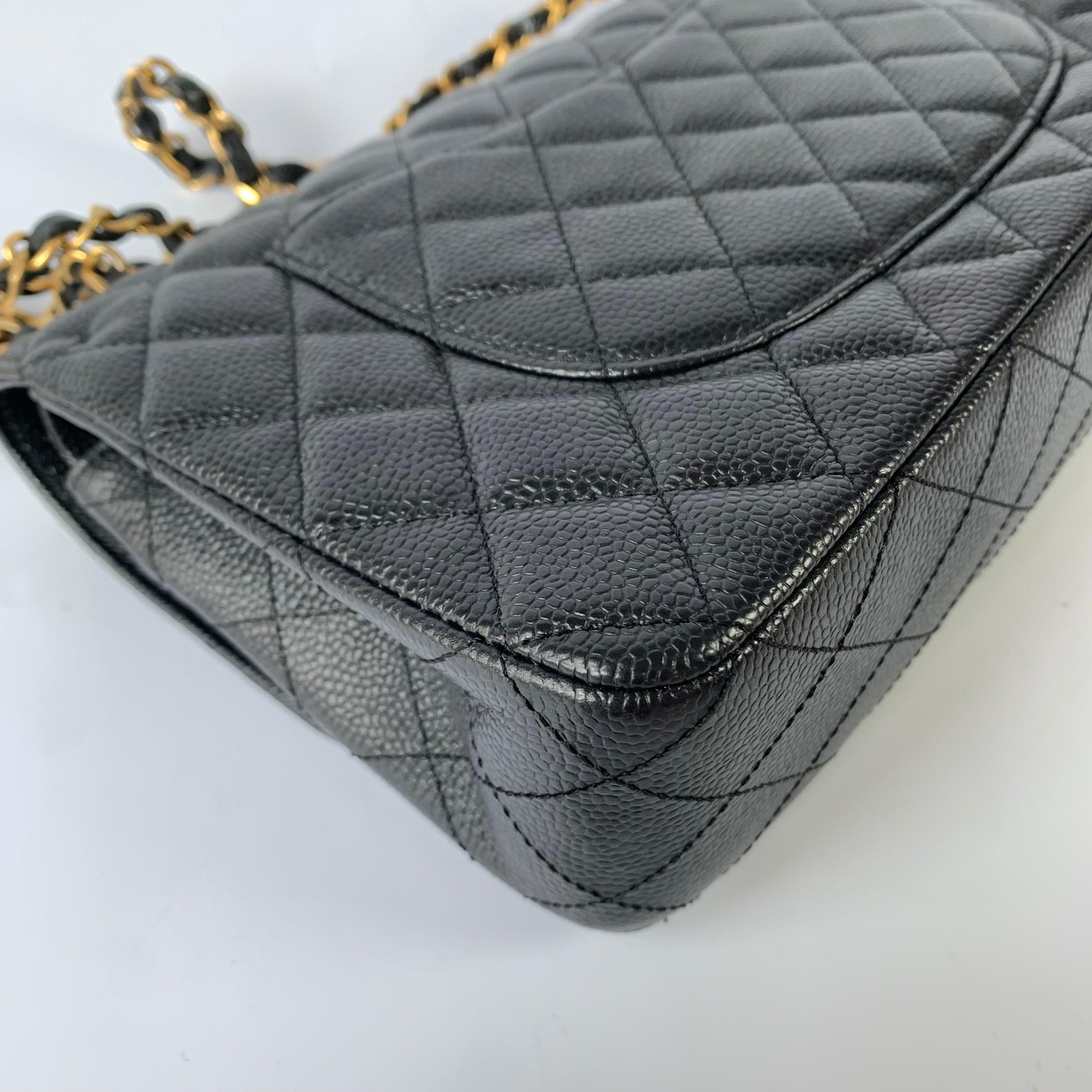 Chanel Classic Flap Medium Black Caviar Leather with 24k Gold Hardware, Pre-2010 6