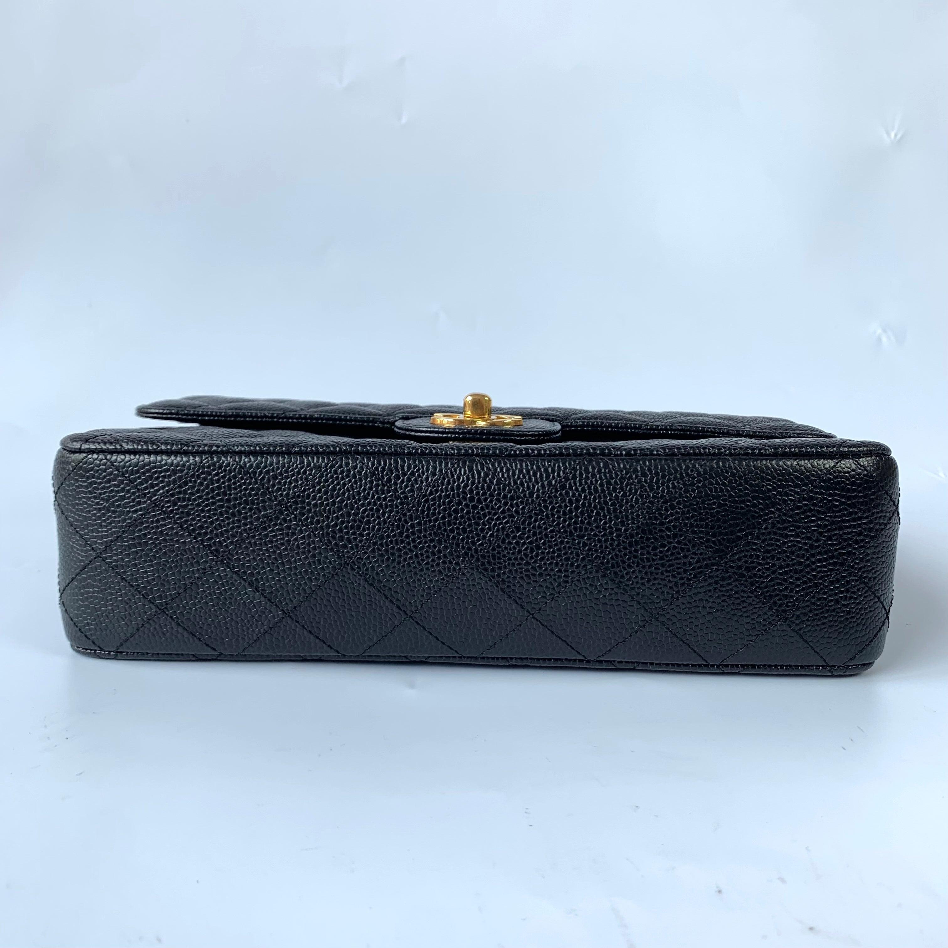 Chanel Classic Flap Medium Black Caviar Leather with 24k Gold Hardware, Pre-2010 3