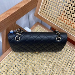Chanel Classic Flap Medium Black Lambskin Leather Gold Hardware 2009-2010
