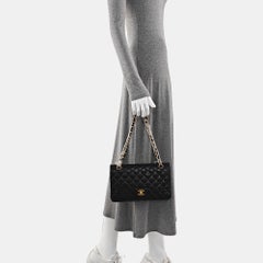 Chanel Classic Flap Medium Black Lambskin Leather Gold Hardware 2009-2010