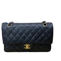 Chanel Classic Flap Medium Black Lambskin Leather Gold Hardware 2009-2010