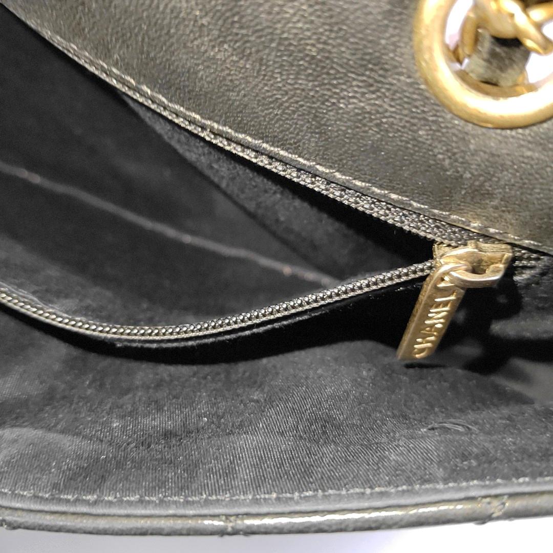 Chanel Classic Flap Medium Black Lambskin Leather Valentine Marine Charms 9
