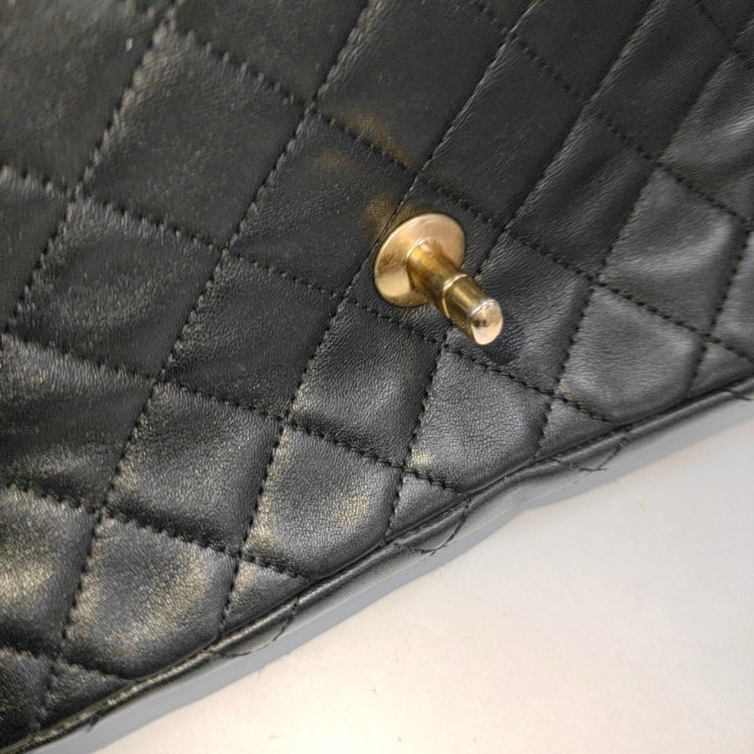 Chanel Classic Flap Medium Black Lambskin Leather Valentine Marine Charms 3