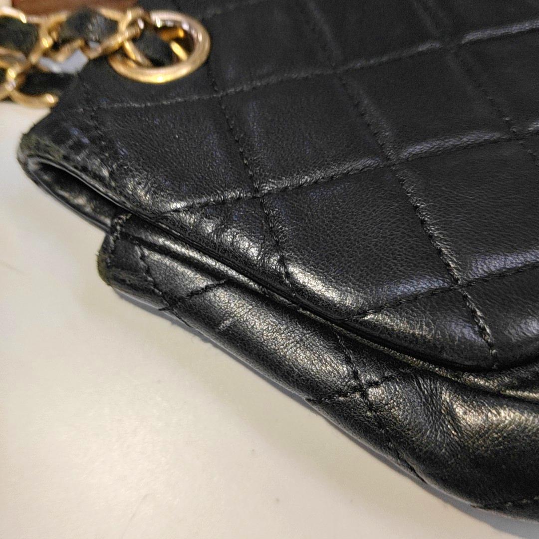 Chanel Classic Flap Medium Black Lambskin Leather Valentine Marine Charms 4