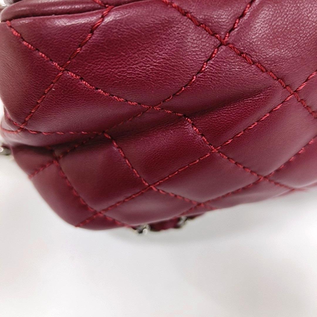 Chanel Classic Flap Medium Chevron Burgundy Quilted Lambskin Leather, 2012 7