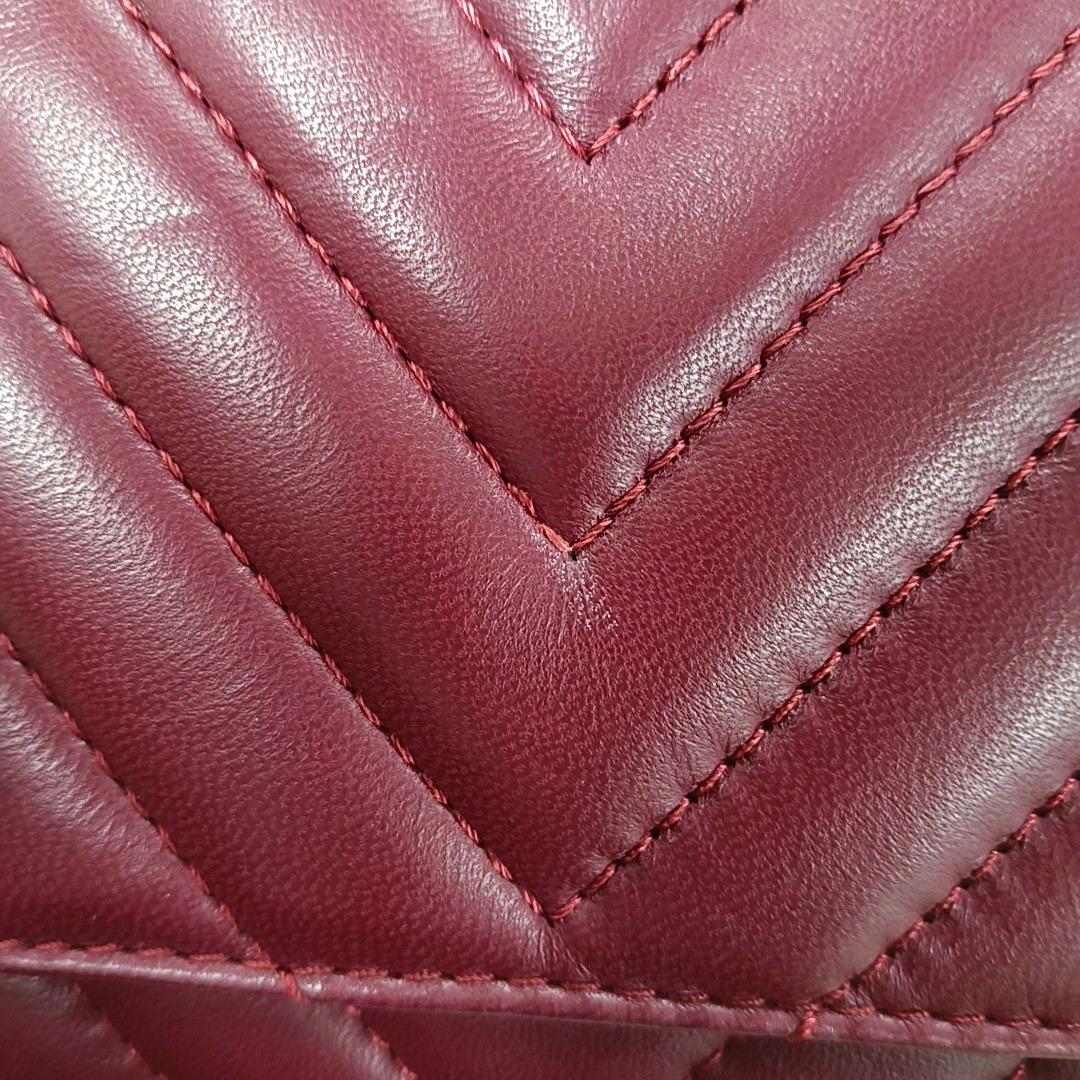 Chanel Classic Flap Medium Chevron Burgundy Quilted Lambskin Leather, 2012 8