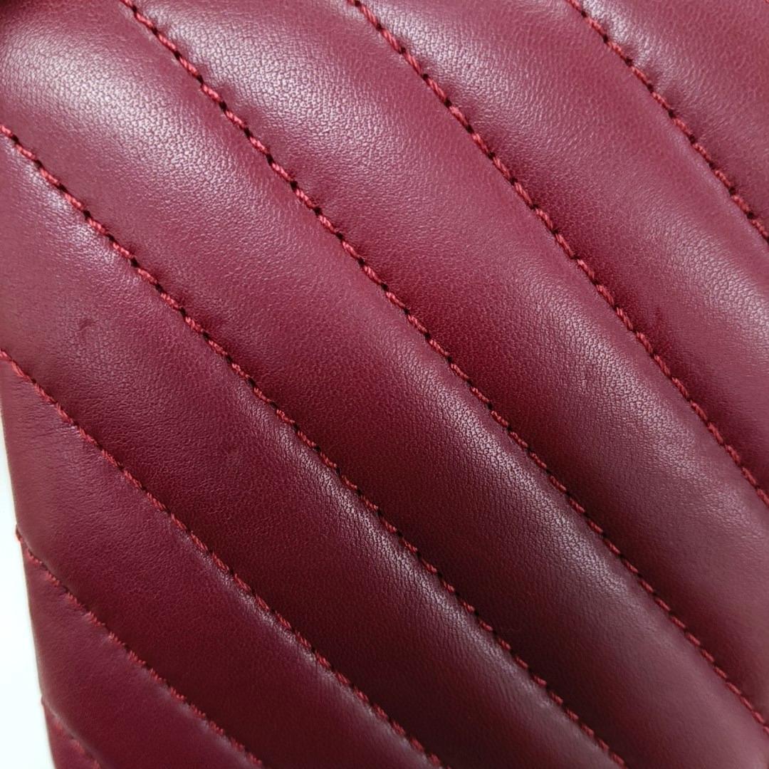 Chanel Classic Flap Medium Chevron Burgundy Quilted Lambskin Leather, 2012 9