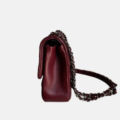 Chanel Classic Flap Medium Chevron Burgundy Quilted Lambskin Leather 2015