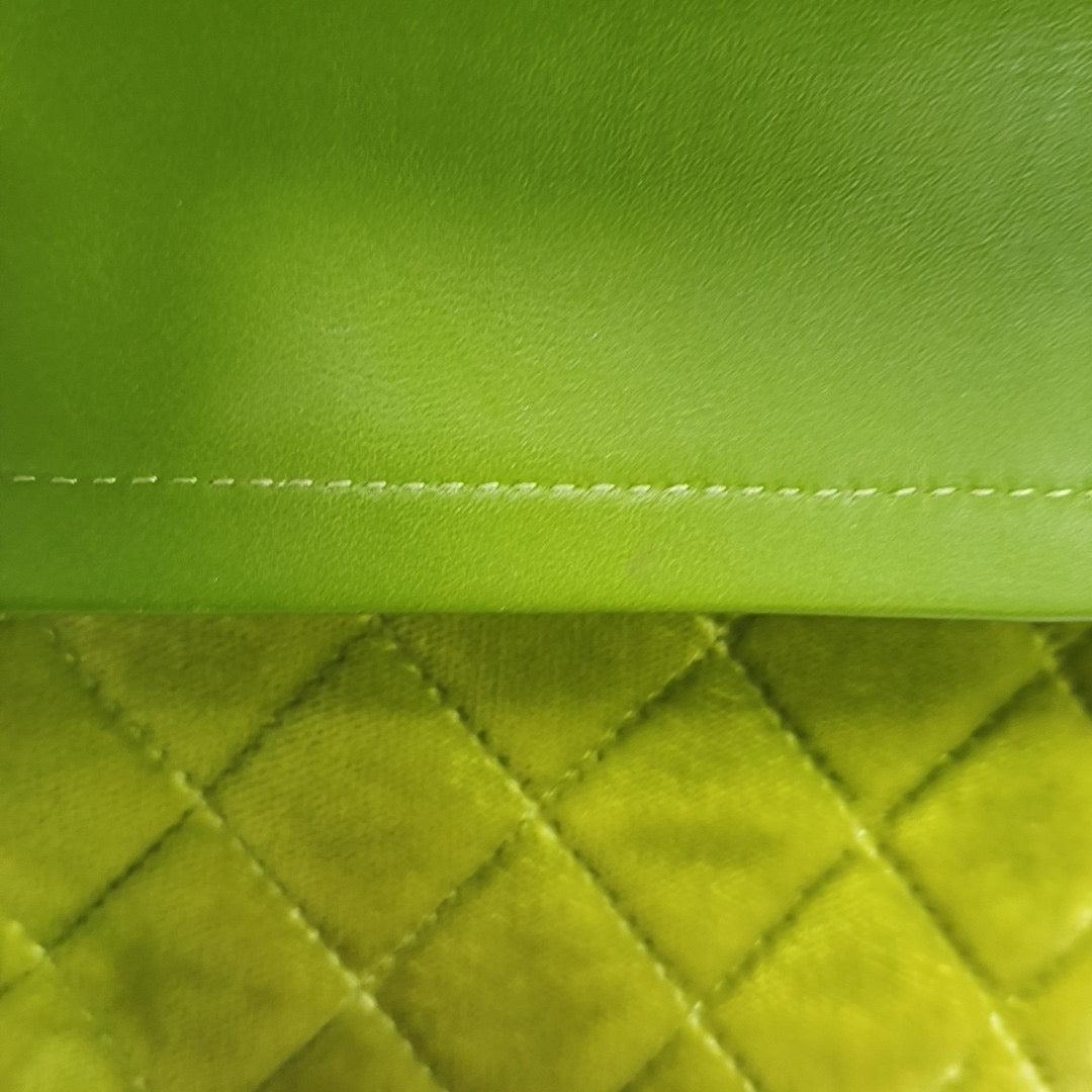 Chanel Classic Flap Medium Green Velvet Black Hardware, 2014-2015 6